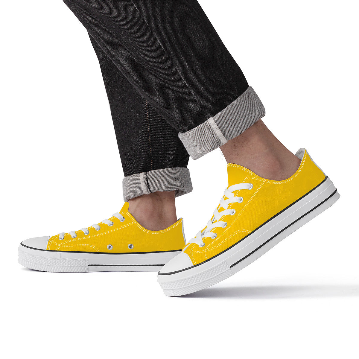 Bannana Yellow Unisex Classic Low Top Canvas Shoes