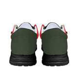 Red and Green Canvas Loafers