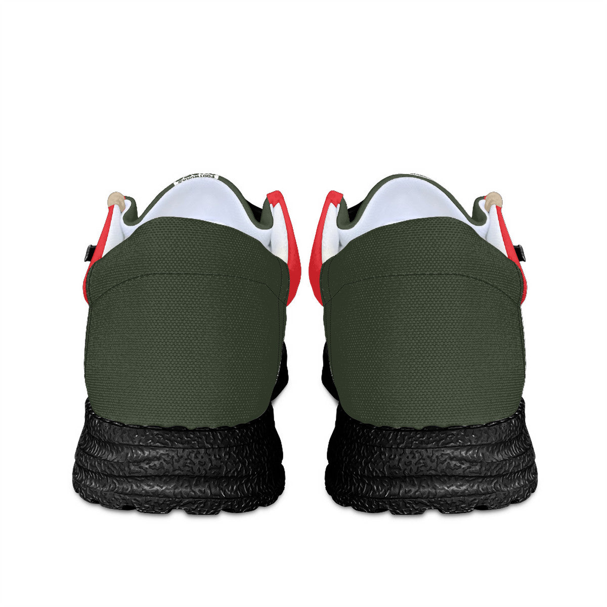 Red and Green Canvas Loafers