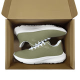 Olive Green Unisex Lace Up Running Shoes