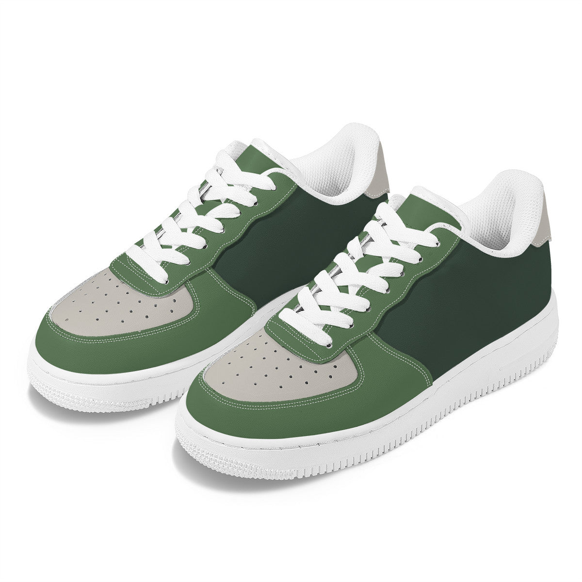 Green Camo Unisex Microfiber Sneakers