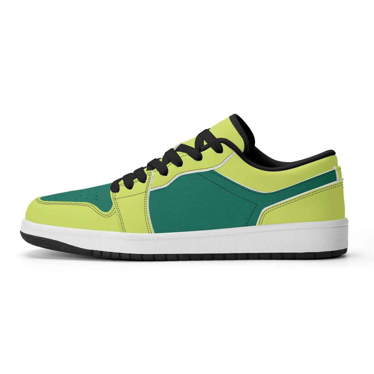 Unisex New Neon Green Synthetic Leather Low Top Sneakers