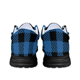 Unisex Blue Plaid Canvas Loafers