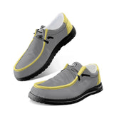 Unisex gray Canvas Loafers