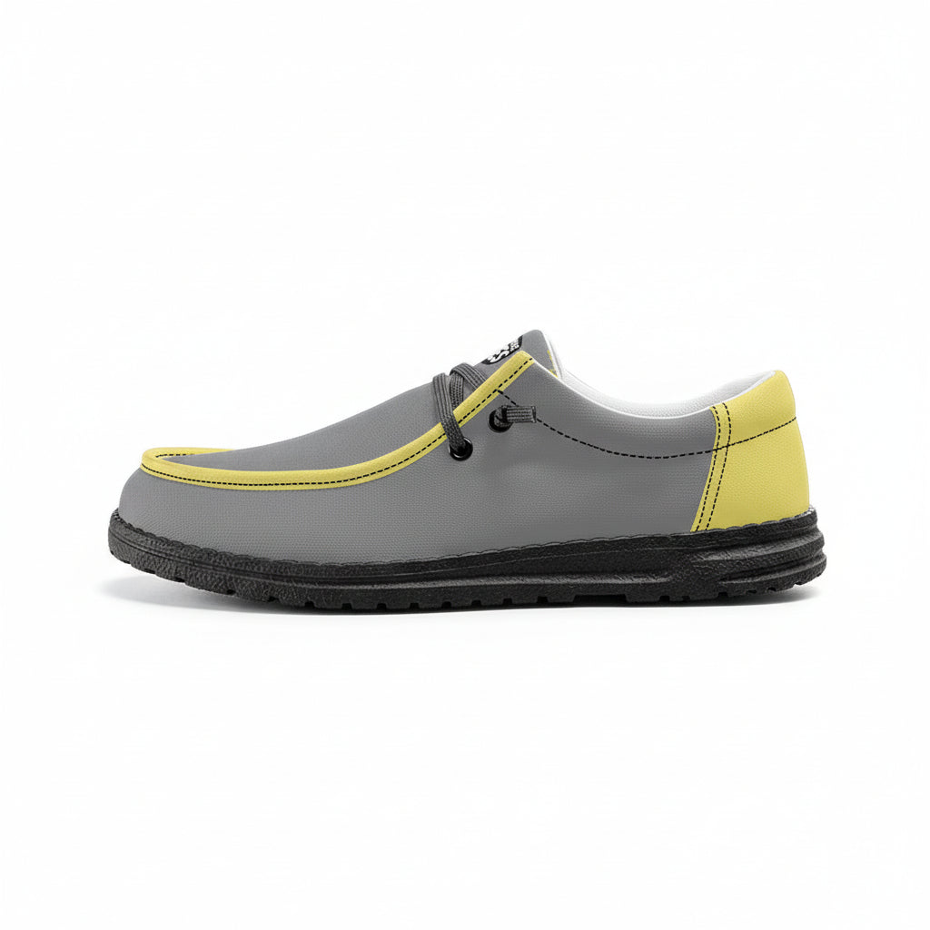 Unisex gray Canvas Loafers