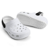 Kid's White and Black Casual Clogs