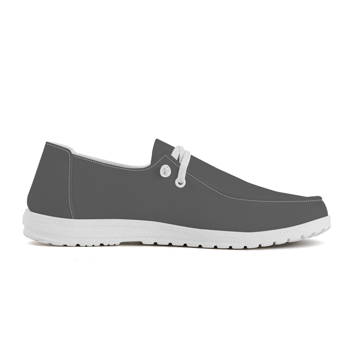 Puter Gray Canvas Loafers Slip On