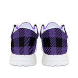 Unisex Purple Plaid Canvas Loafers