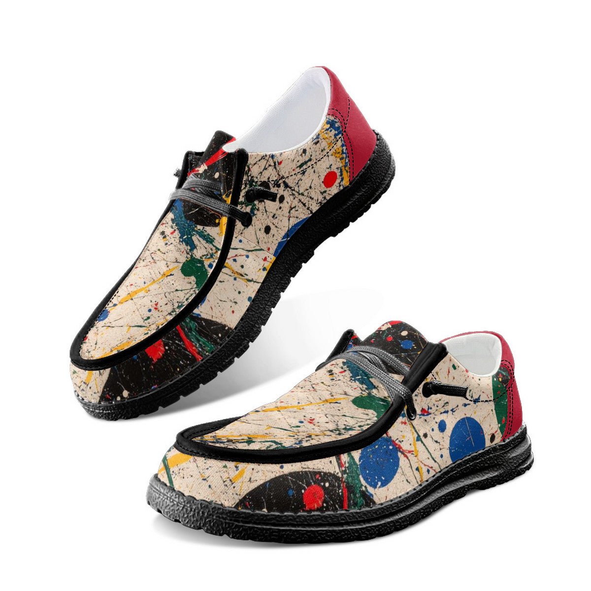 Jackson Pollock Canvas Loafers