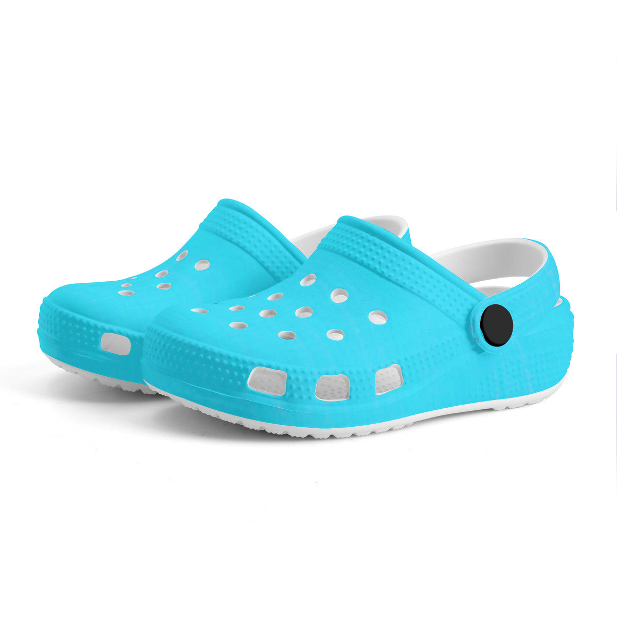 Kid's Neon Blue Casual Clogs