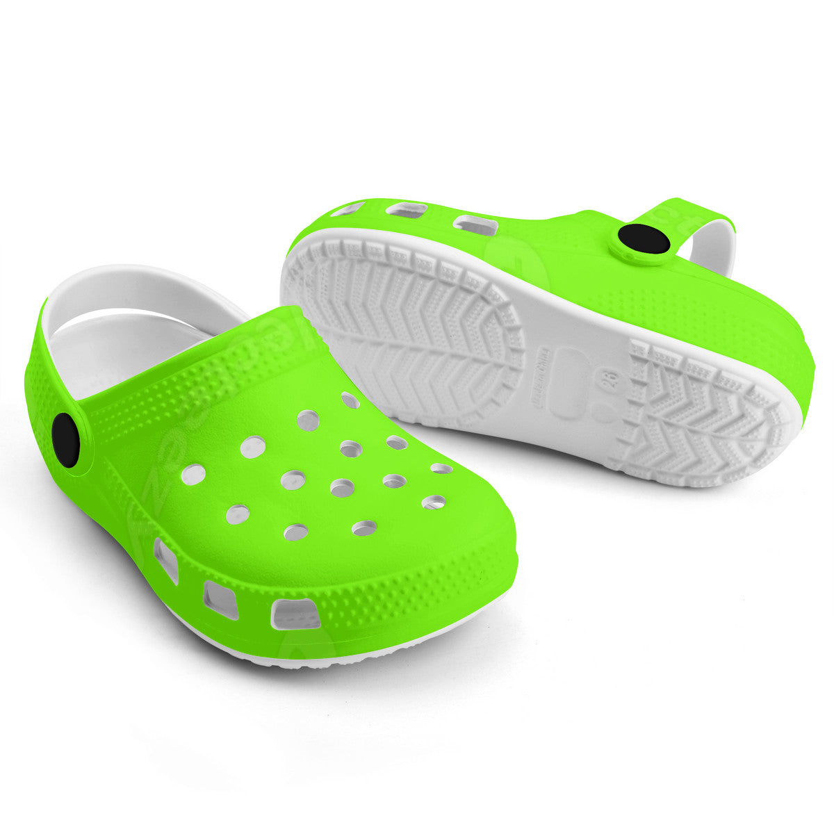 Kid's Neon Green Casual Clogs