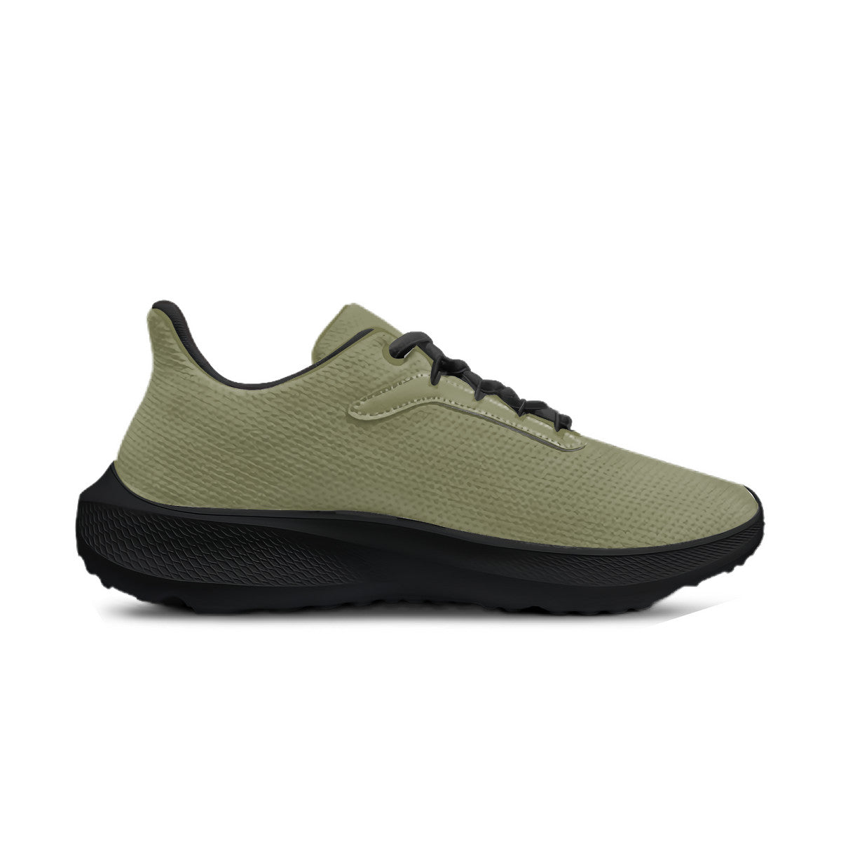 Olive Green Unisex Lace Up Running Shoes