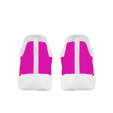 Hot Pink Lightweight Mesh Knit Sneaker - White