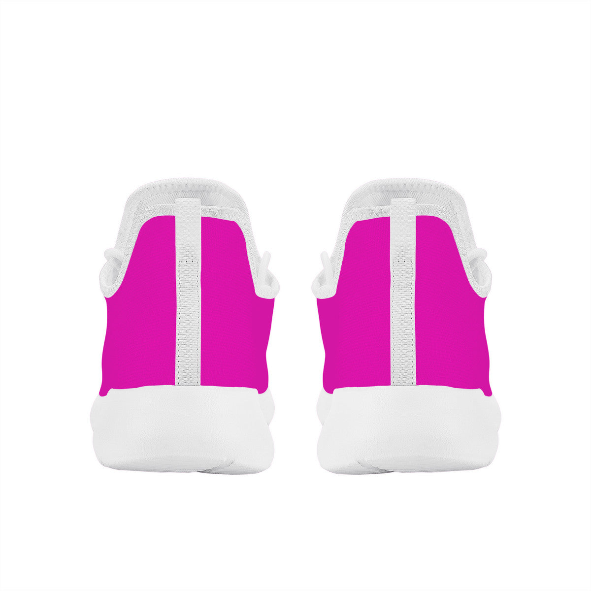 Hot Pink Lightweight Mesh Knit Sneaker - White