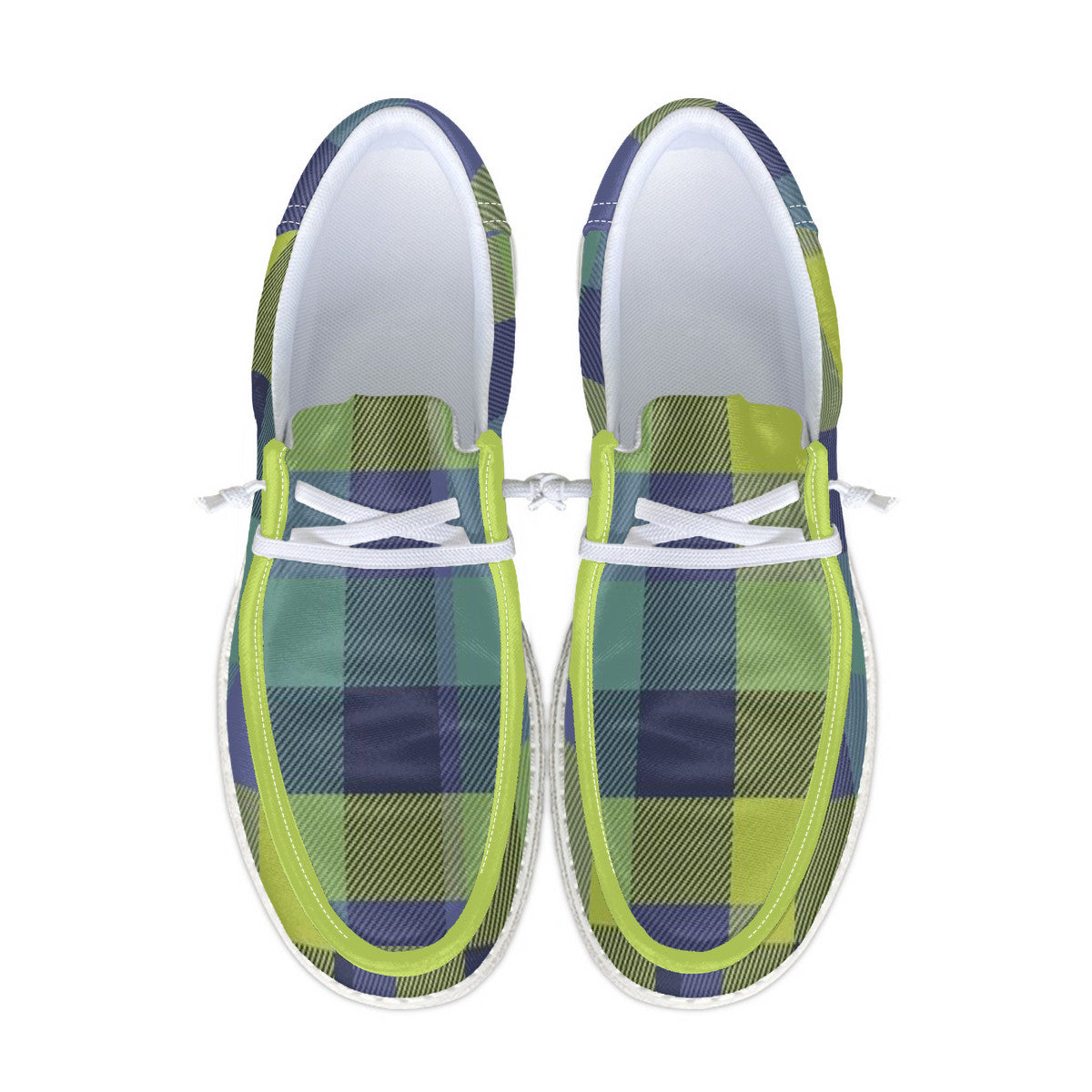 Fun with Plaid Canvas Loafers
