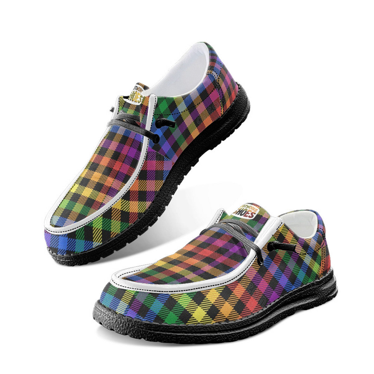 Gay Pride Rainbow Allgender Canvas Loafers
