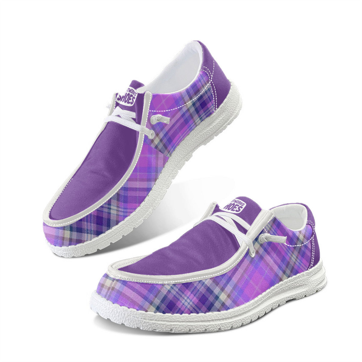 Purple Unisex Canvas Loafers