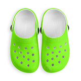 Kid's Neon Green Casual Clogs