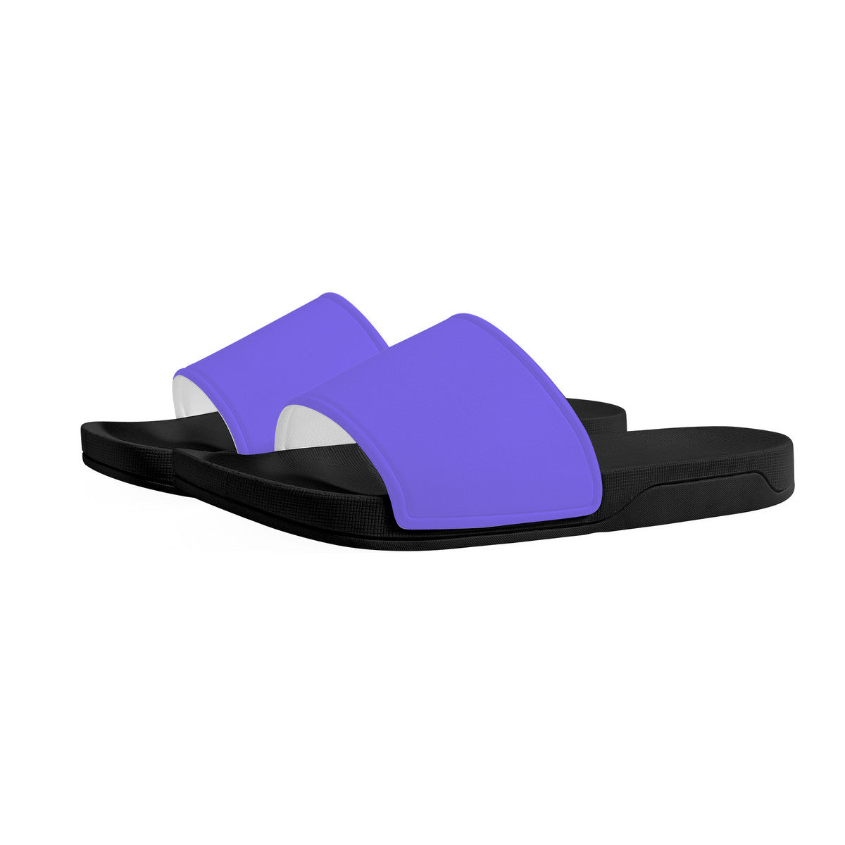 Purple Slide Sandals - Black