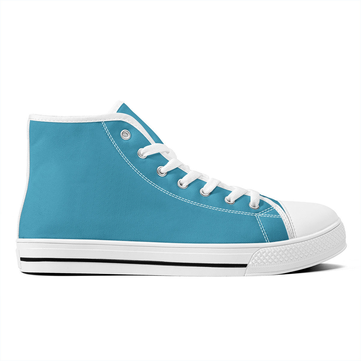 Blue High-Top Canvas Shoes