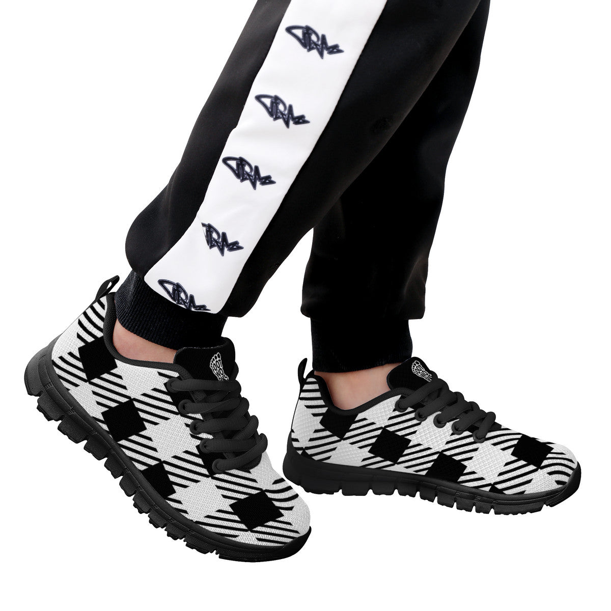 Kids Sneakers B&W Pattern