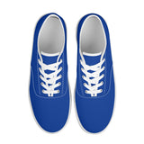 Navy blue Skate Shoes With Customized Tongue - White