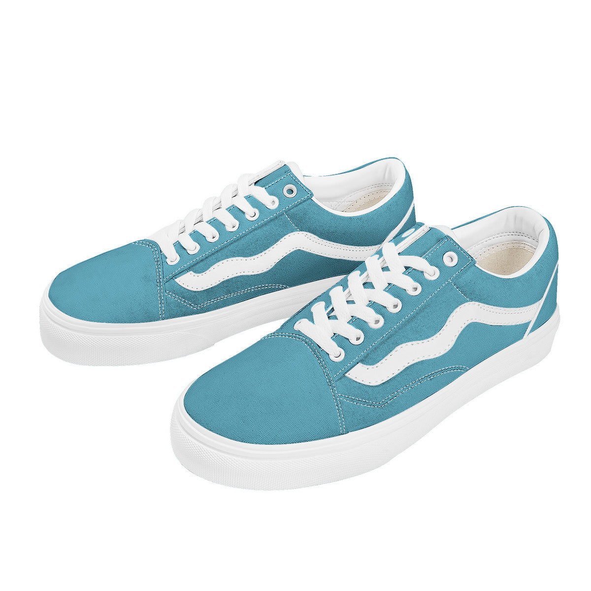 Blue Low Top Flat Sneaker