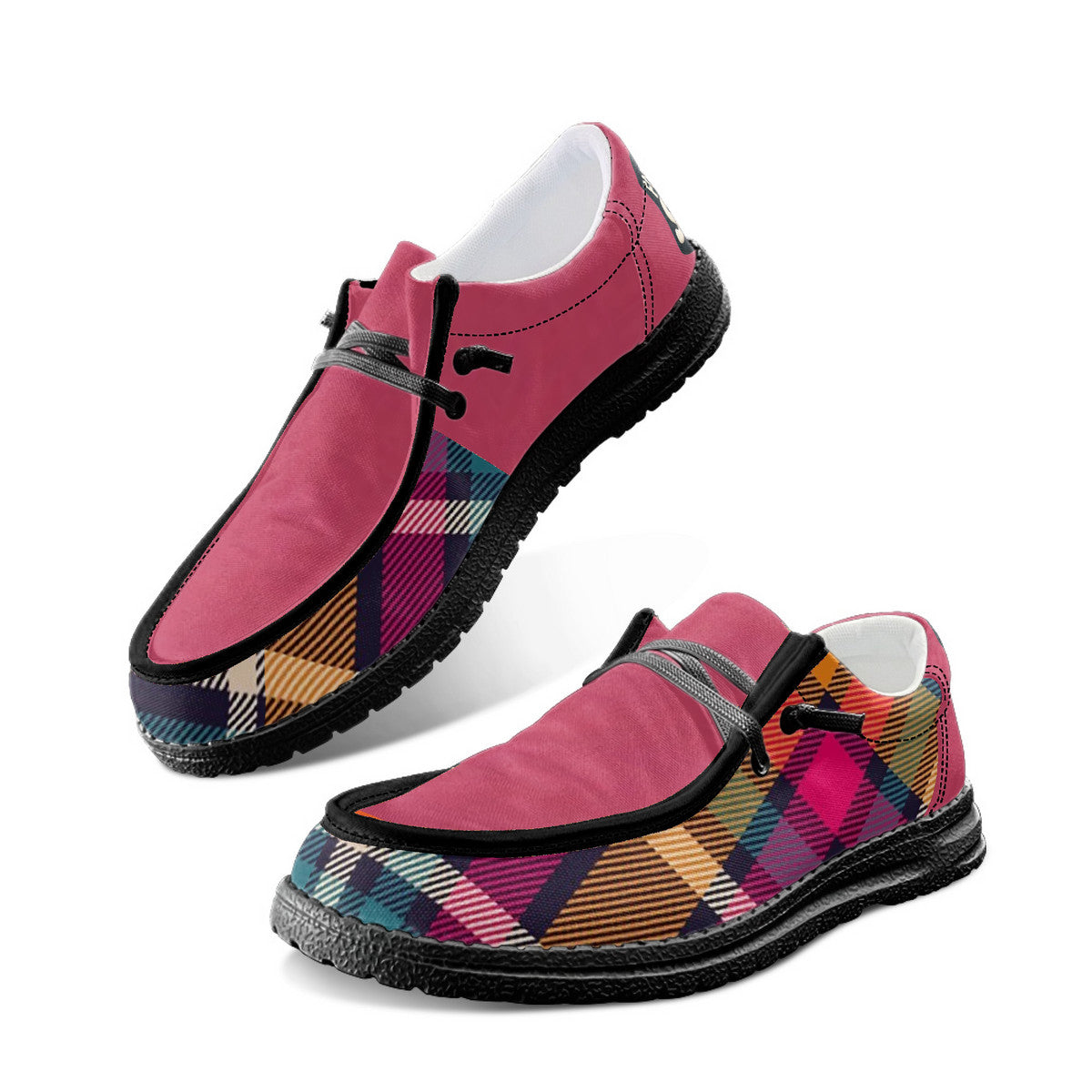 Unisex Pink Canvas Loafers