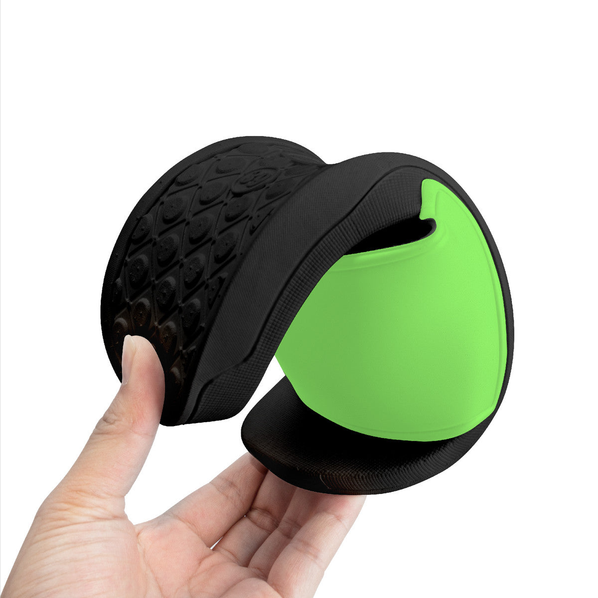 Neon green Slide Sandals - Black