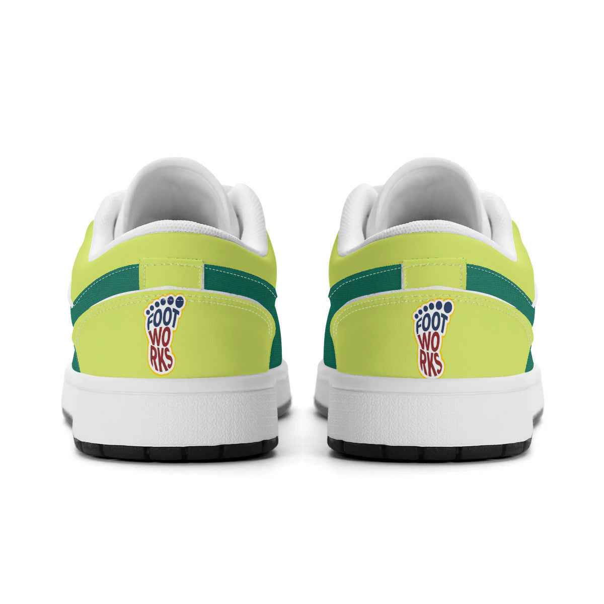 Unisex New Neon Green Synthetic Leather Low Top Sneakers