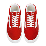 Red Low Top Flat Sneaker