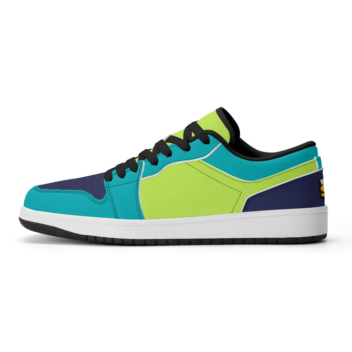 Unisex Greens Leather Low Top Sneakers