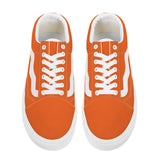 Orange Low Top Flat Sneaker