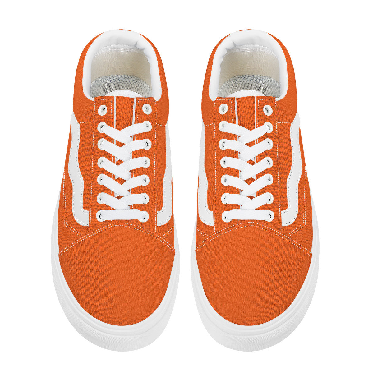 Orange Low Top Flat Sneaker