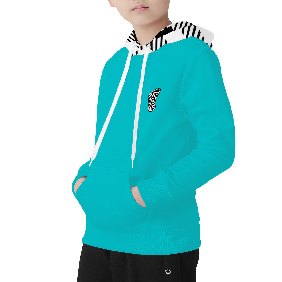 Kids Youth B&W Hoodie