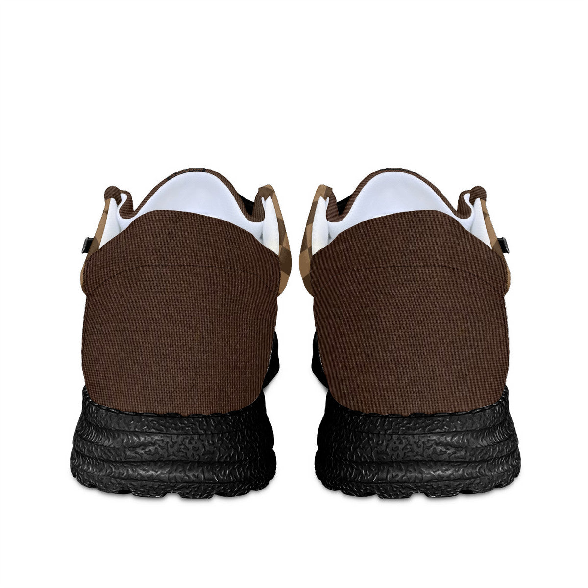 Intersex Brown Check Canvas Loafers