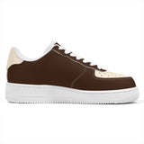 Brown Unisex Microfiber Sneaker