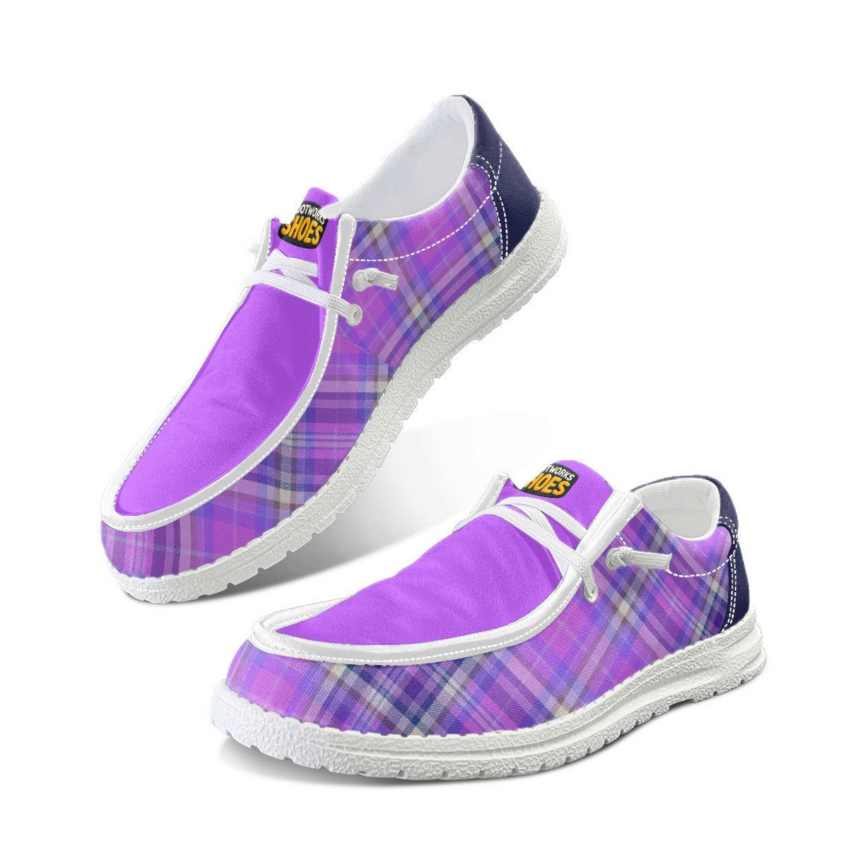 Purple Unisex Canvas Loafers