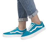 Aqua Blue Low Top Flat Sneaker