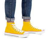 Bannana Yellow High Top Canvas Shoes