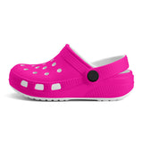 Kid's Neon Pink Casual Clogs