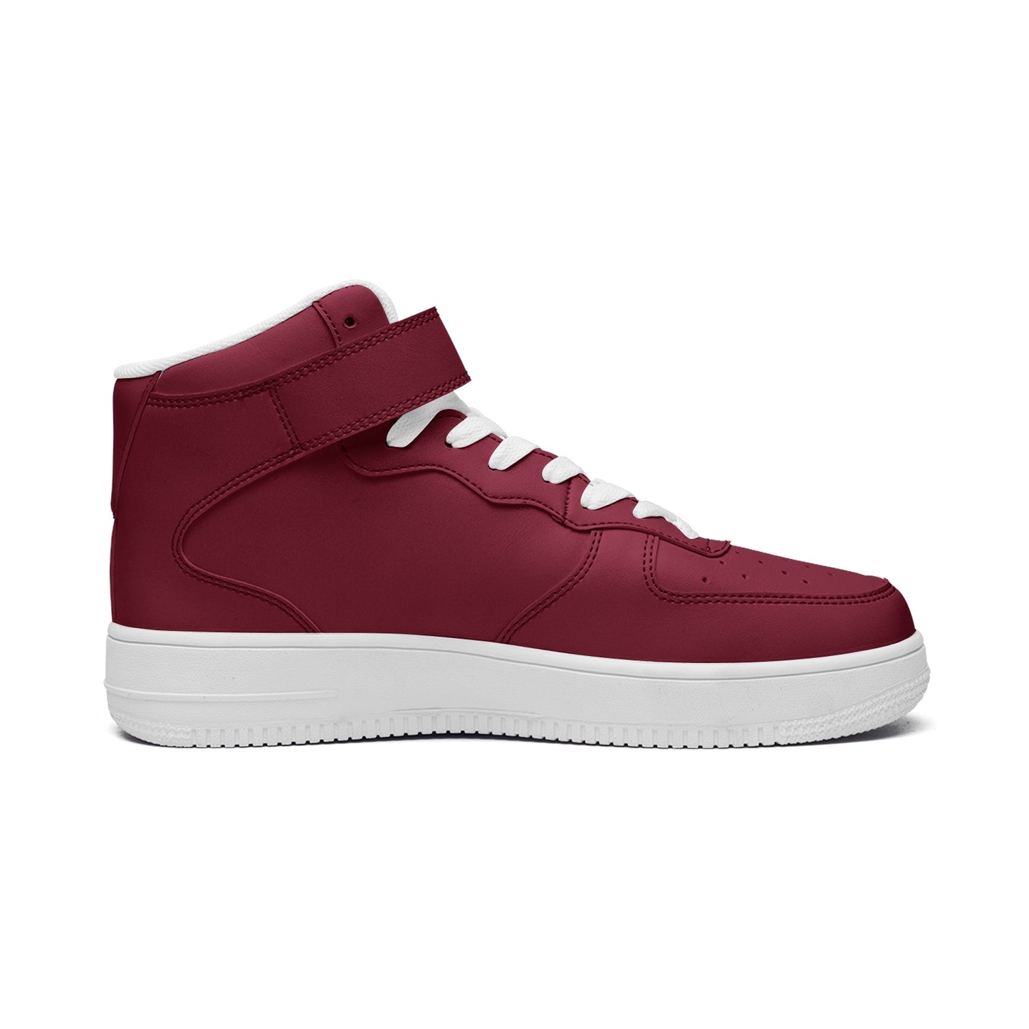 Unisex Burgundy Red high Top Leather Sneakers
