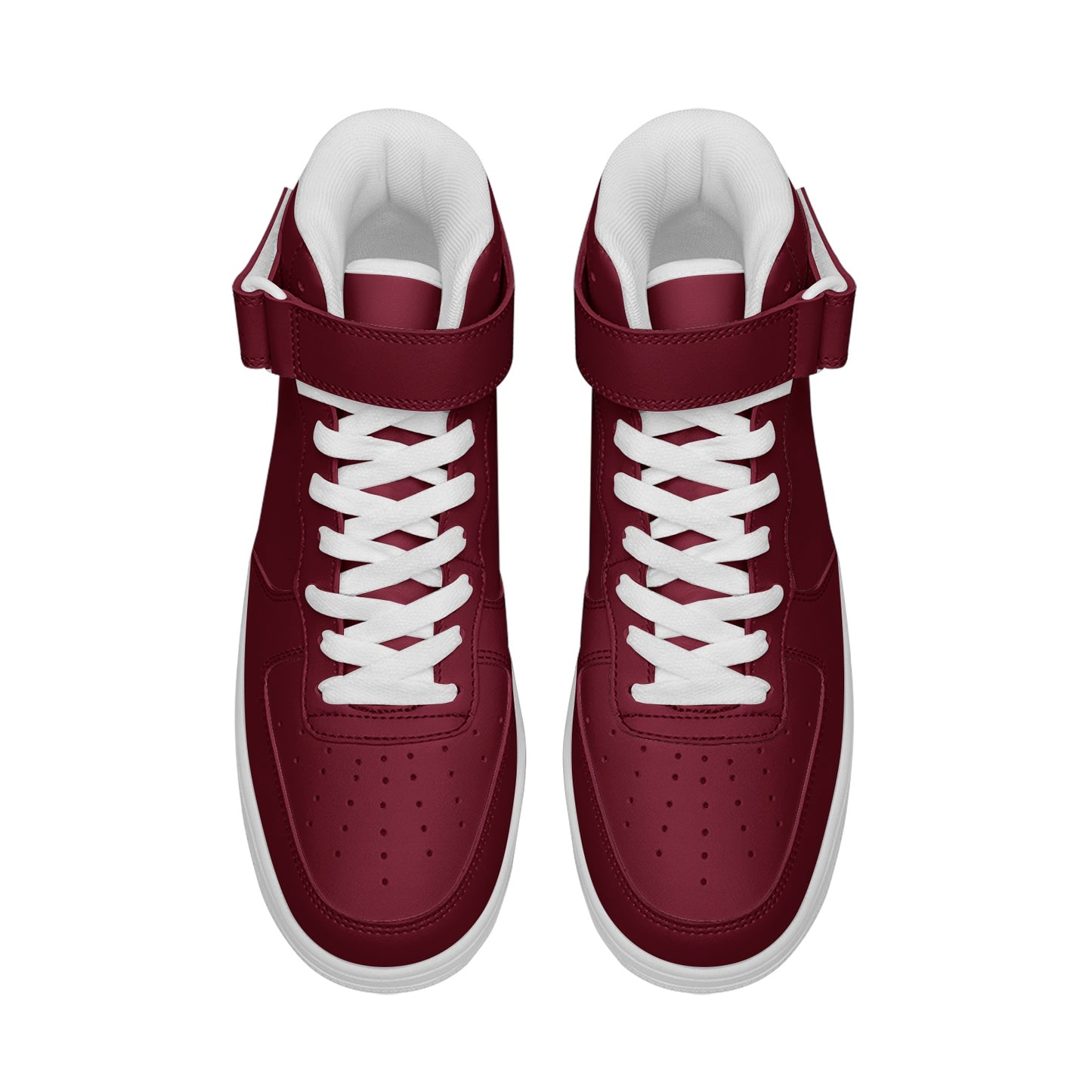 Unisex Burgundy Red high Top Leather Sneakers