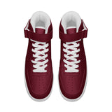 Unisex Burgundy Red high Top Leather Sneakers