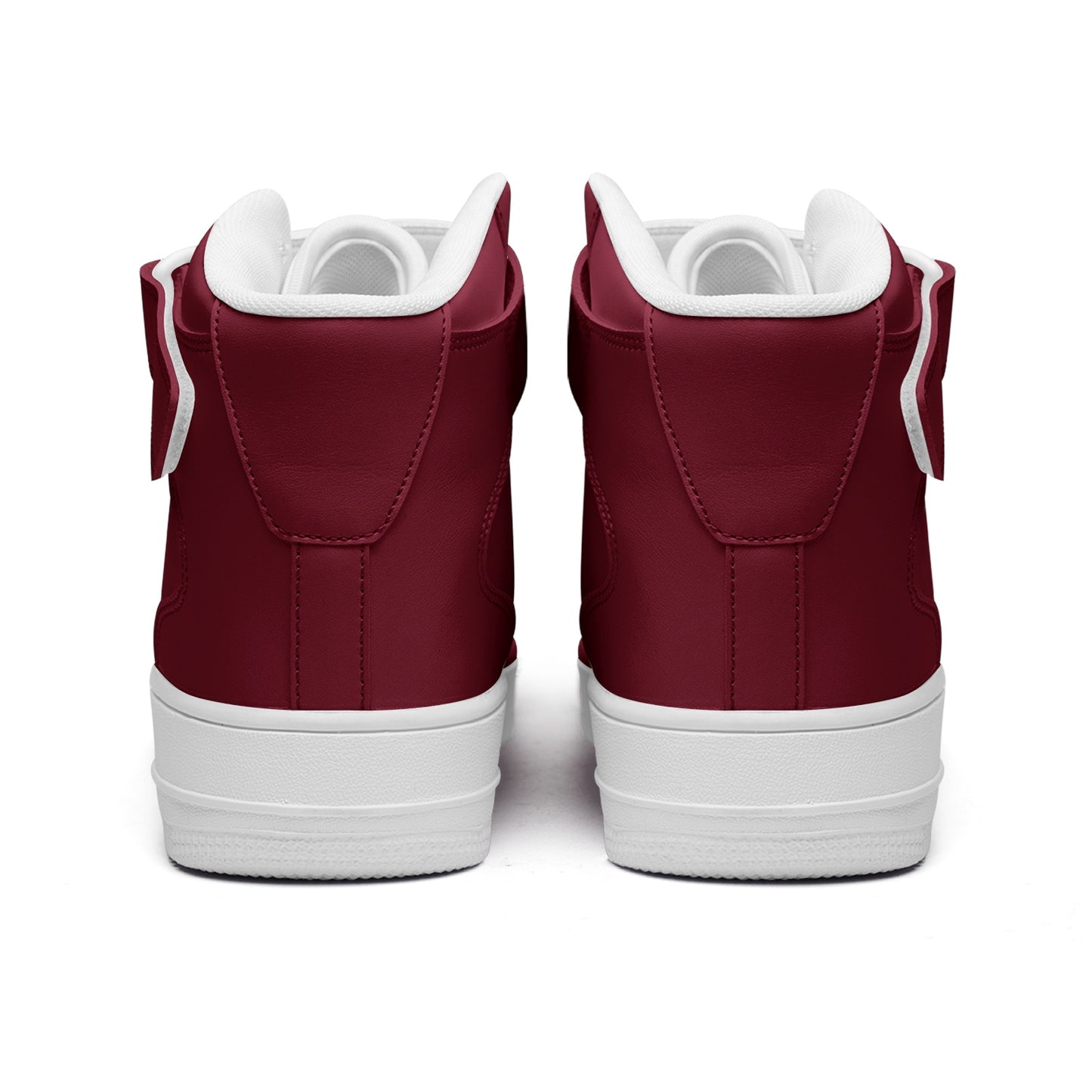 Unisex Burgundy Red high Top Leather Sneakers