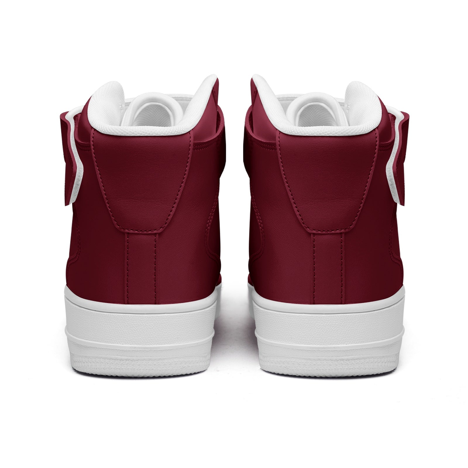 Unisex Burgundy Red high Top Leather Sneakers