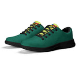 Unisex Neon Green Flat Tennis Sneakers Athletic Running Shoes
