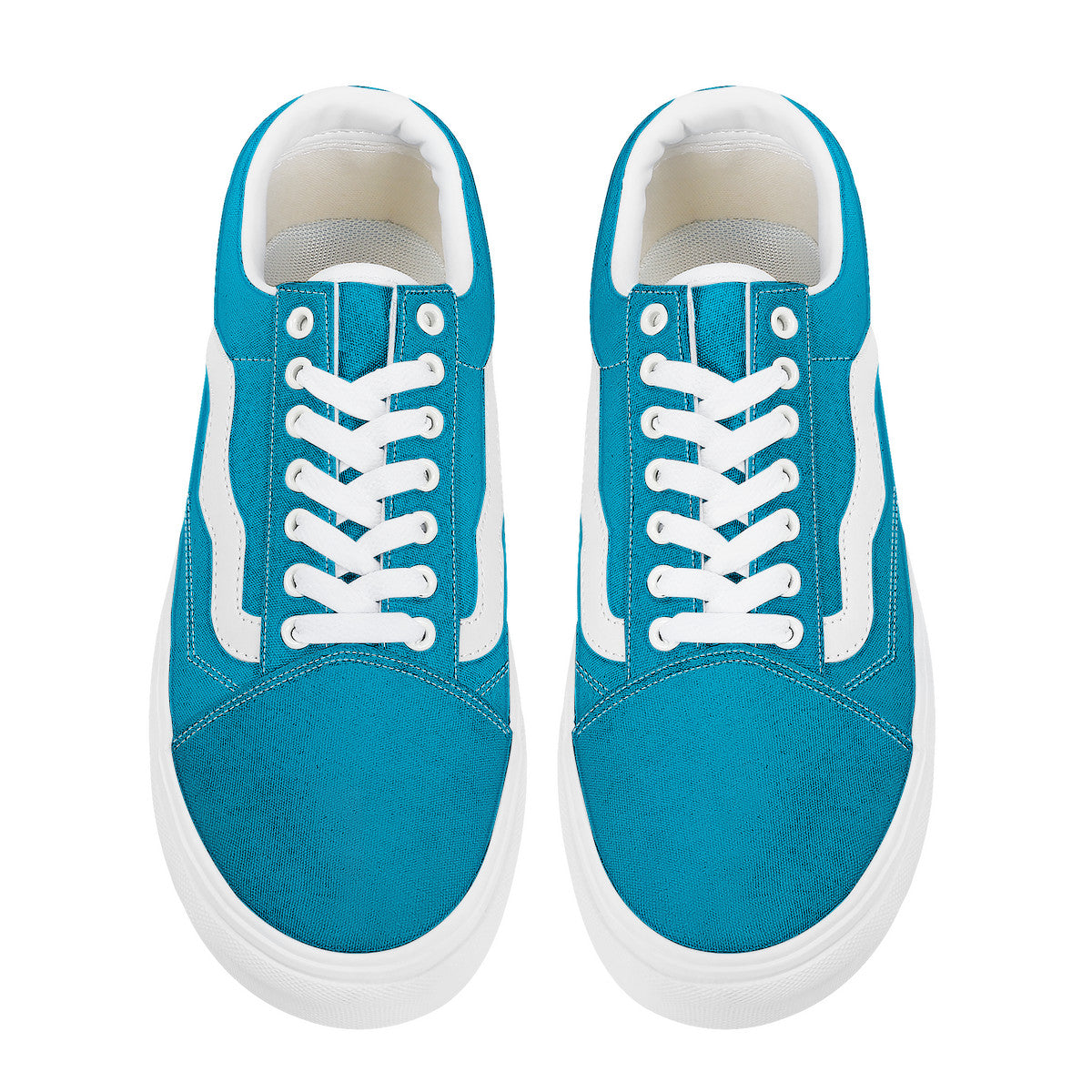 Aqua Blue Low Top Flat Sneaker
