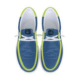 Blue and Green Canvas Loafers