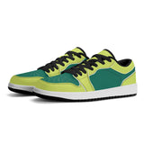 Unisex New Neon Green Synthetic Leather Low Top Sneakers